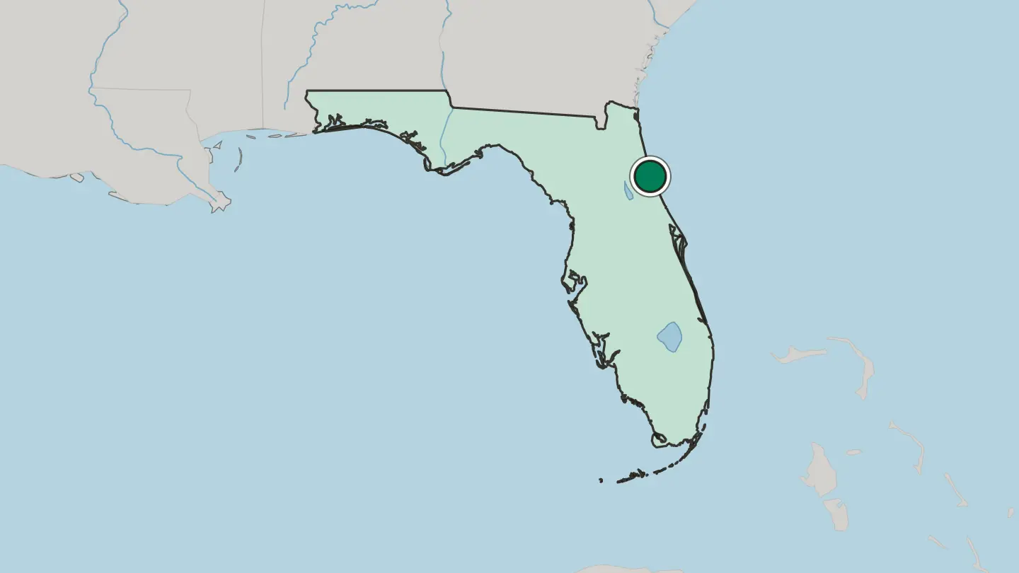 Map of Palm Coast in United States