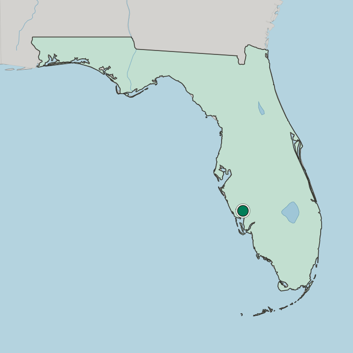 Map showing Port Charlotte — In Florida