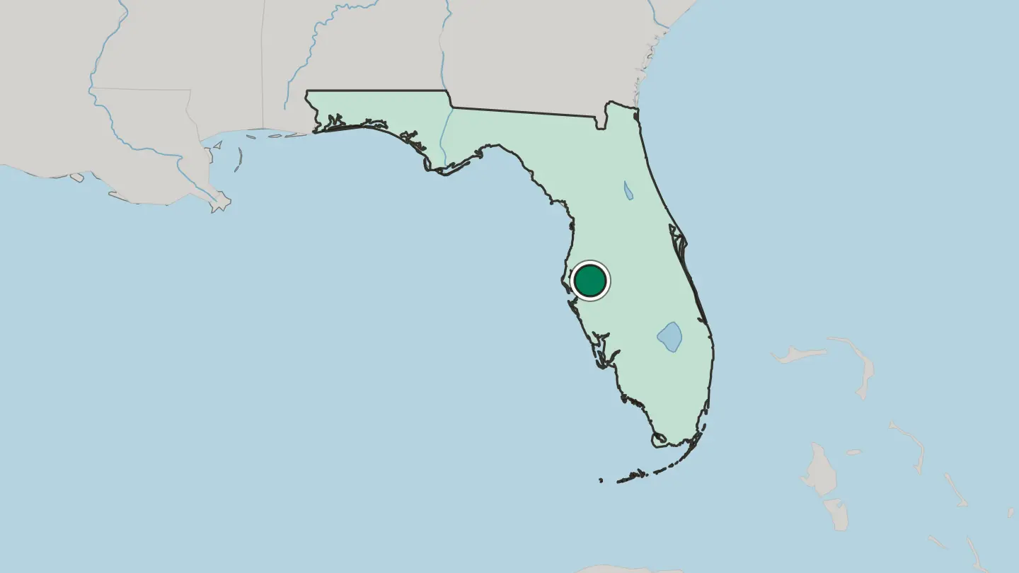Map of Riverview in United States