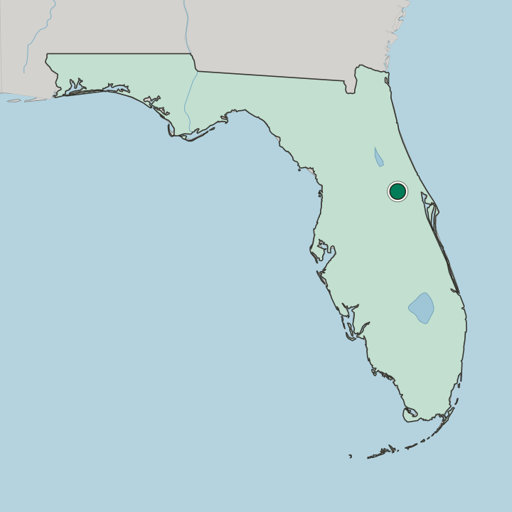Map showing Sanford — In Florida