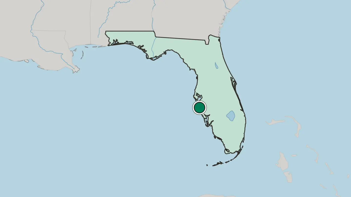 Map of Sarasota in United States
