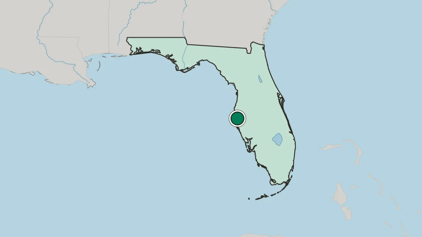 Map of St. Petersburg in United States