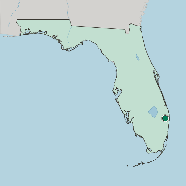 Map showing Wellington — In Florida