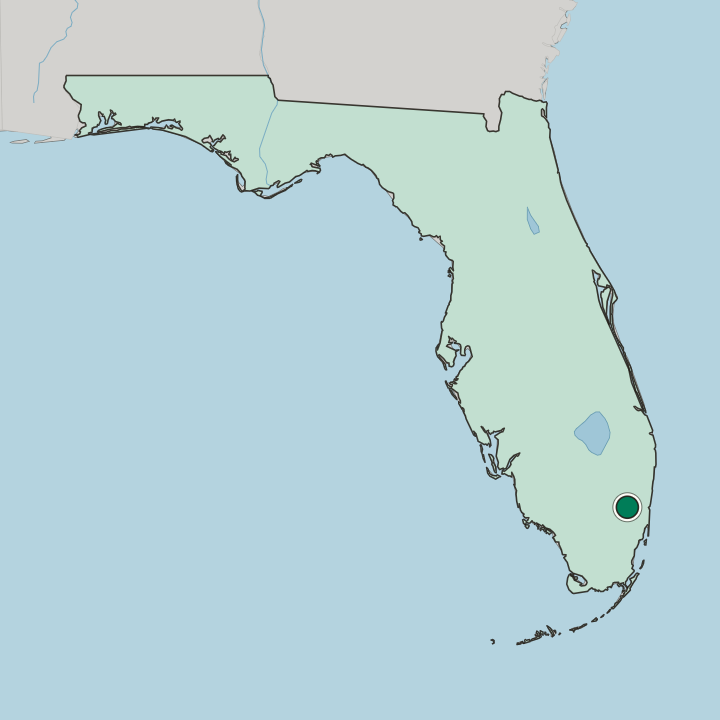 Map showing Weston — In Florida