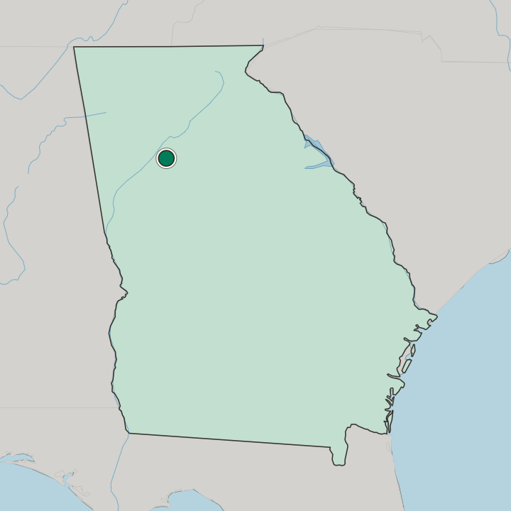 Map showing Bankhead — In Georgia