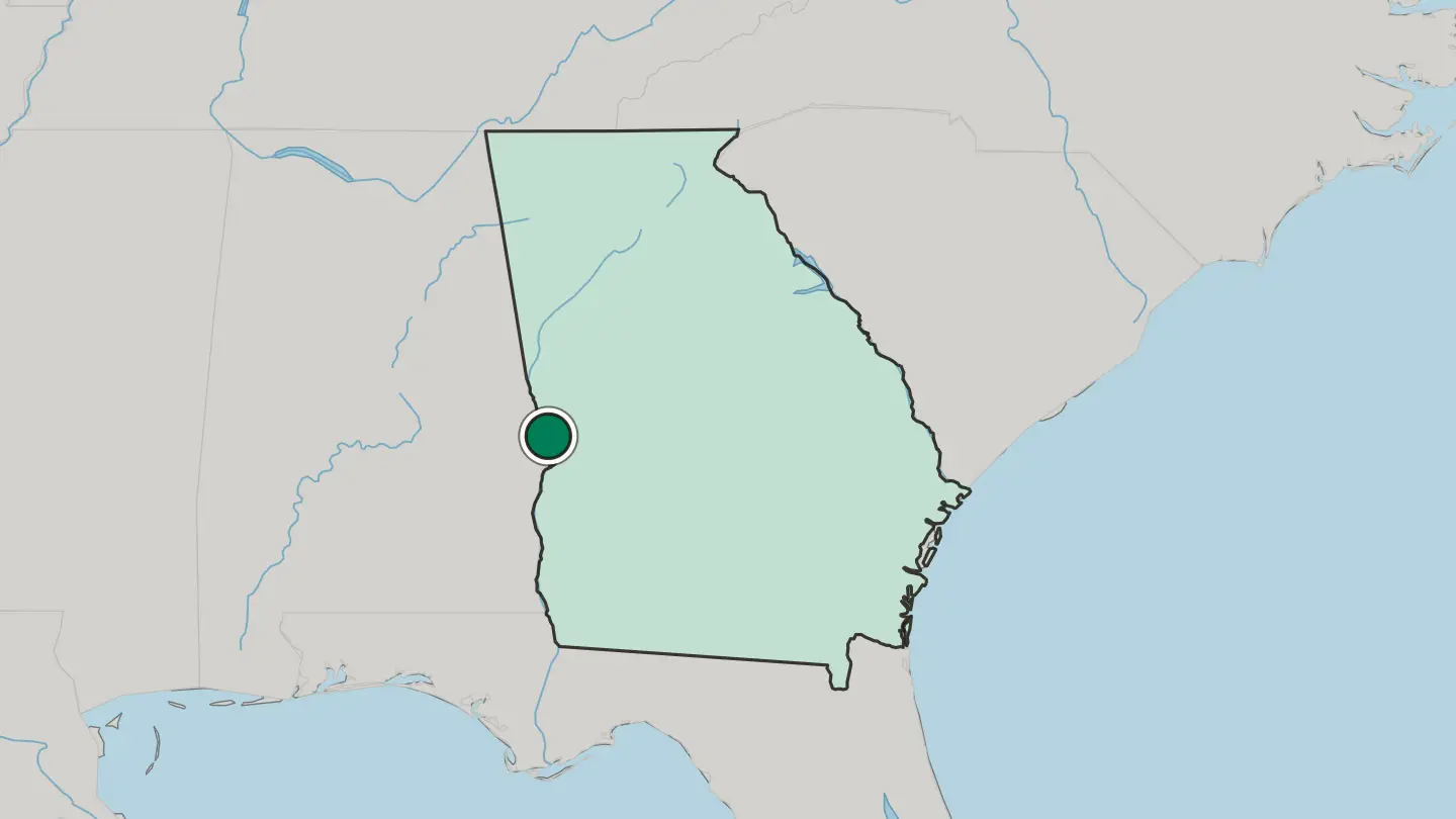 Map of Columbus in United States