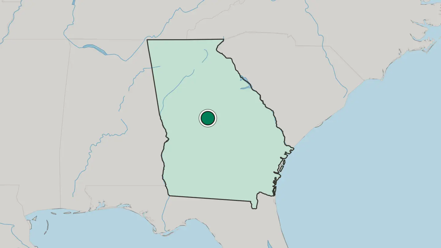 Map of Macon in United States