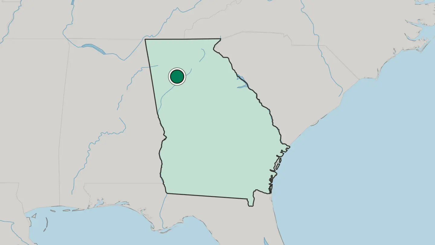 Map of Marietta in United States