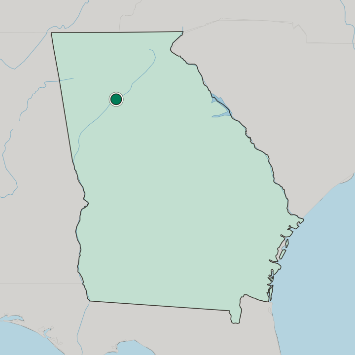 Map showing Sandy Springs — In Georgia