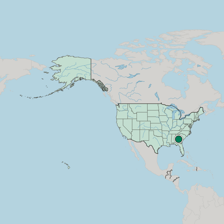 Map showing Warner Robins — In United States