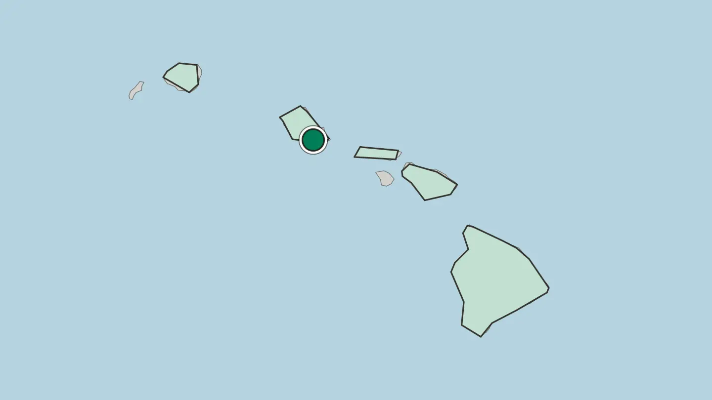 Map of Honolulu in United States