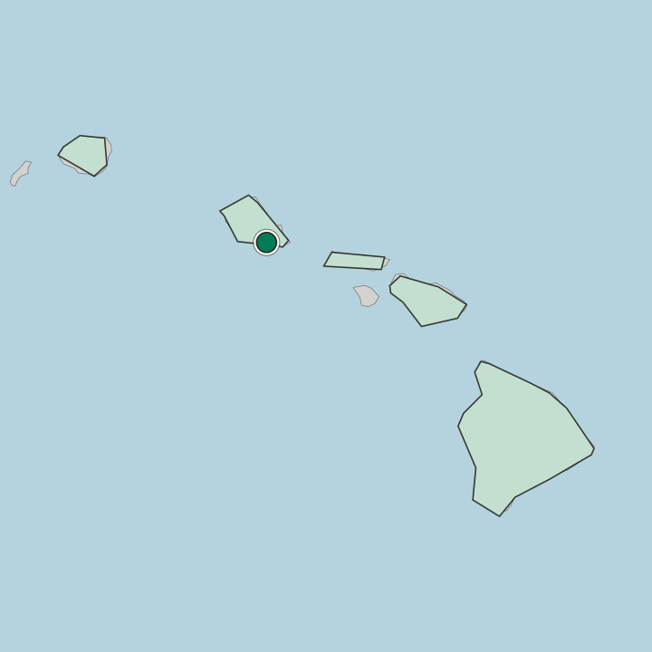 Map showing Ford Island — In Hawaii