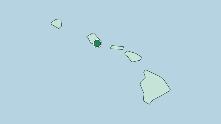 Map of Honolulu in United States