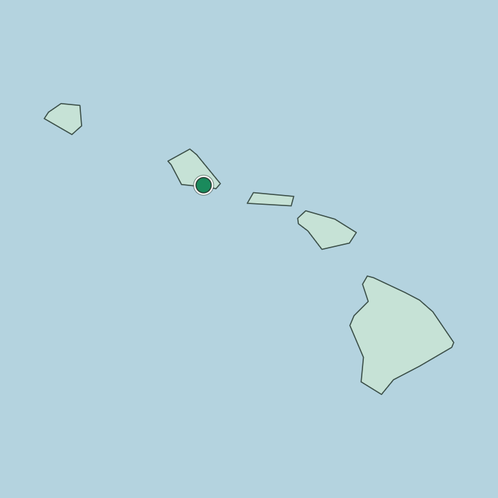 Map showing Honolulu — In Hawaii