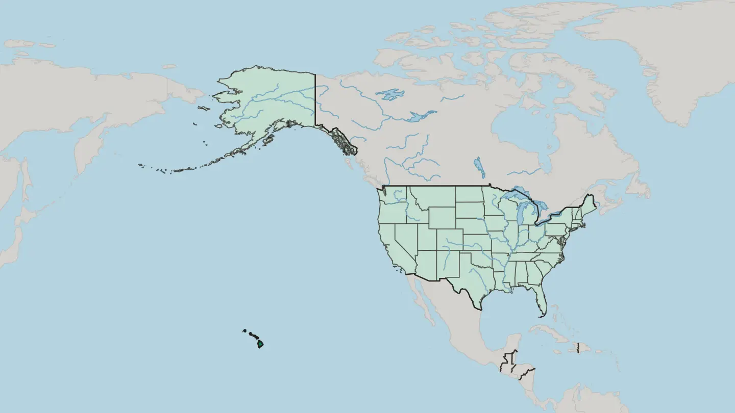 Map of Hawaii in United States