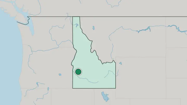 Map of Boise in United States