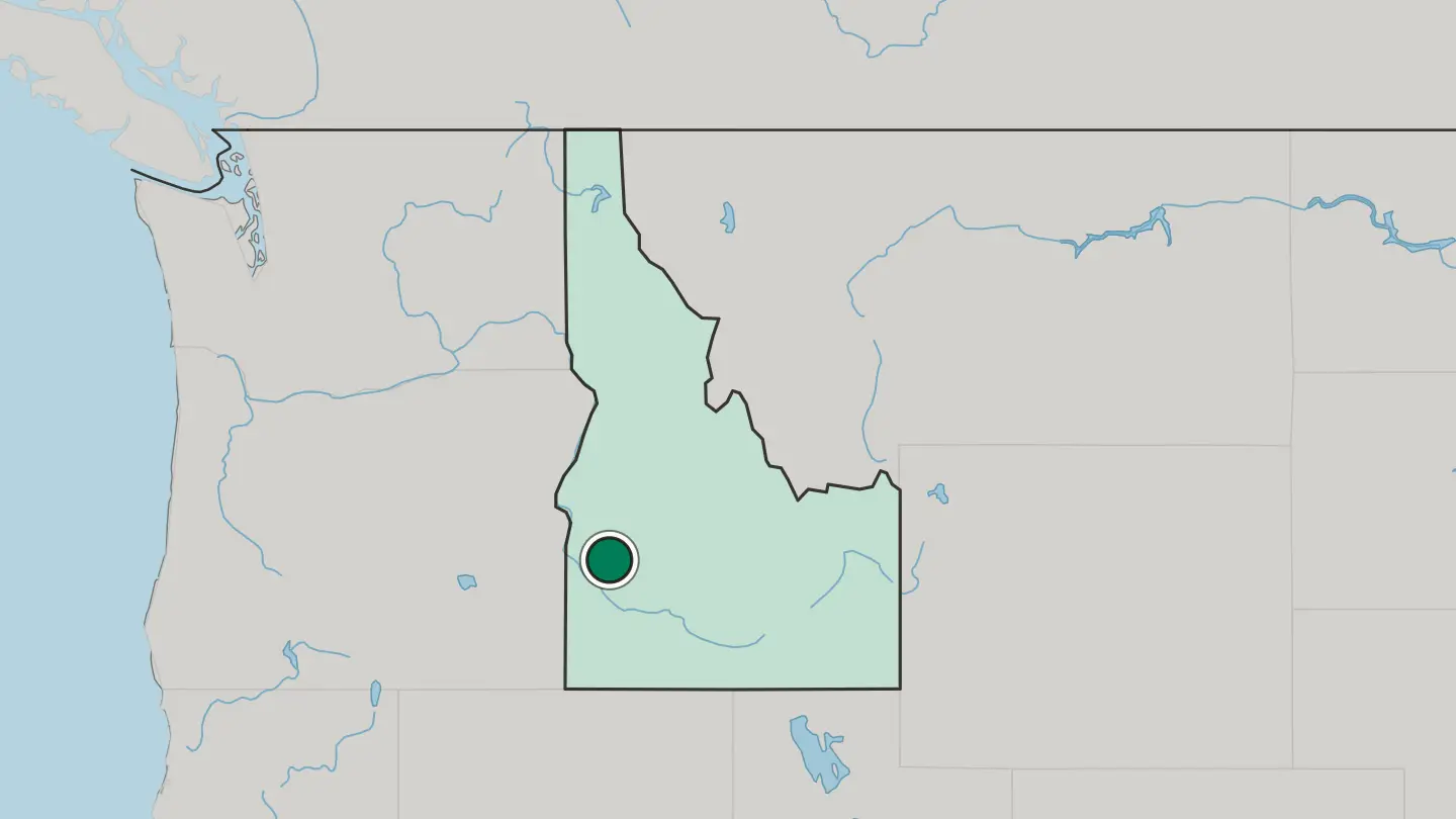 Map of Boise in United States