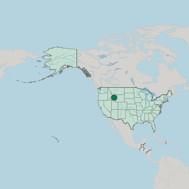 Map showing Idaho Falls — In United States