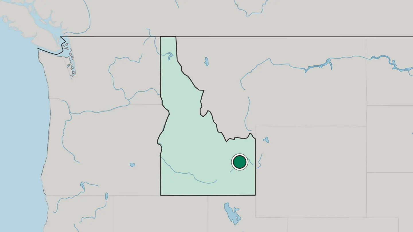 Map of Idaho Falls in United States
