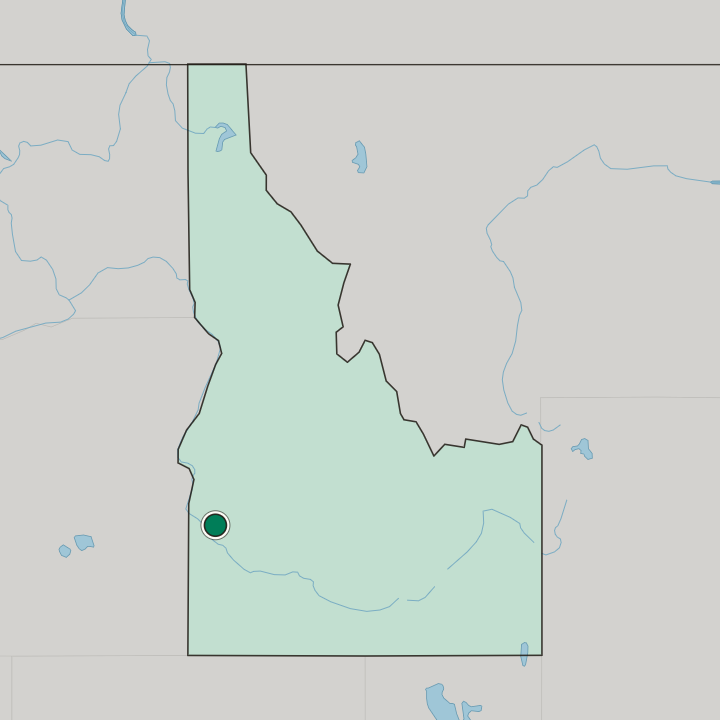 Map showing Nampa — In Idaho