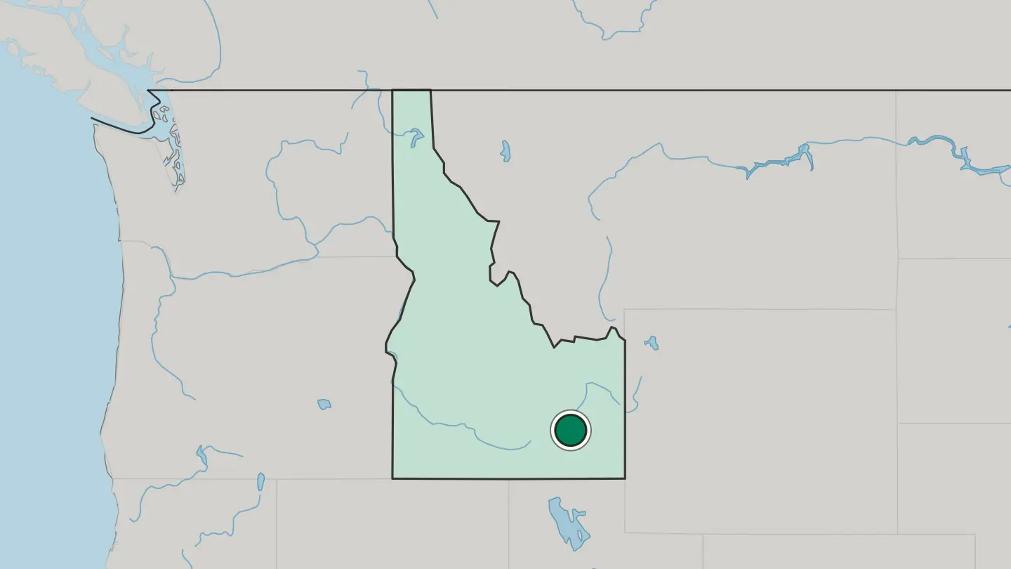 Map of Pocatello in United States