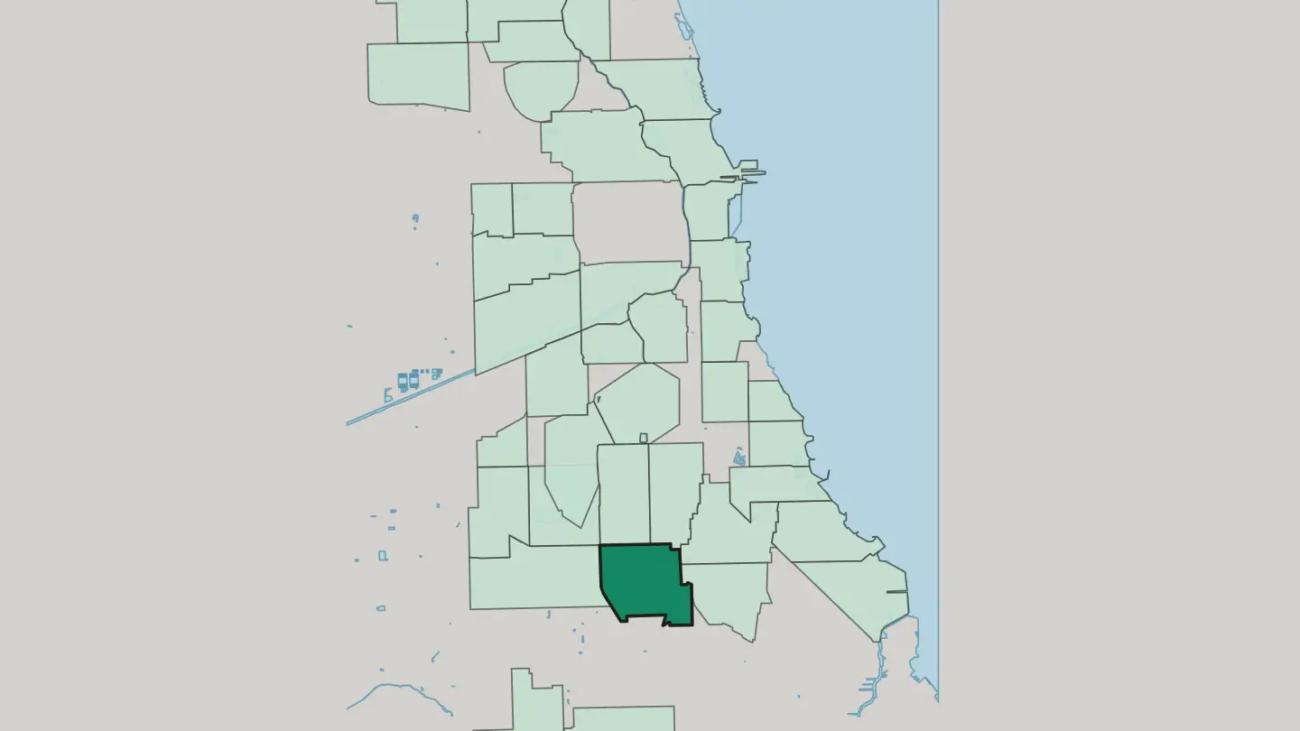 Map of Auburn Gresham in Chicago