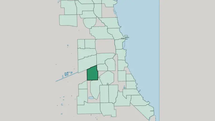 Map of Brighton Park in Chicago