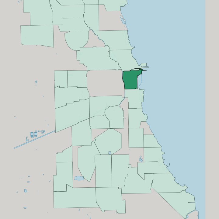 Map showing Chicago Loop — In Chicago