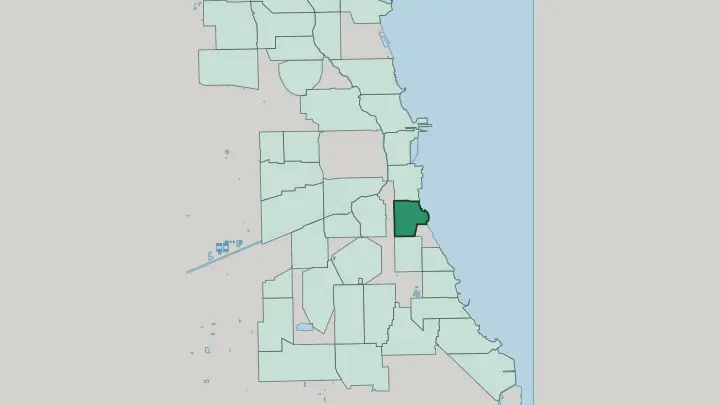Map of Douglas in Chicago