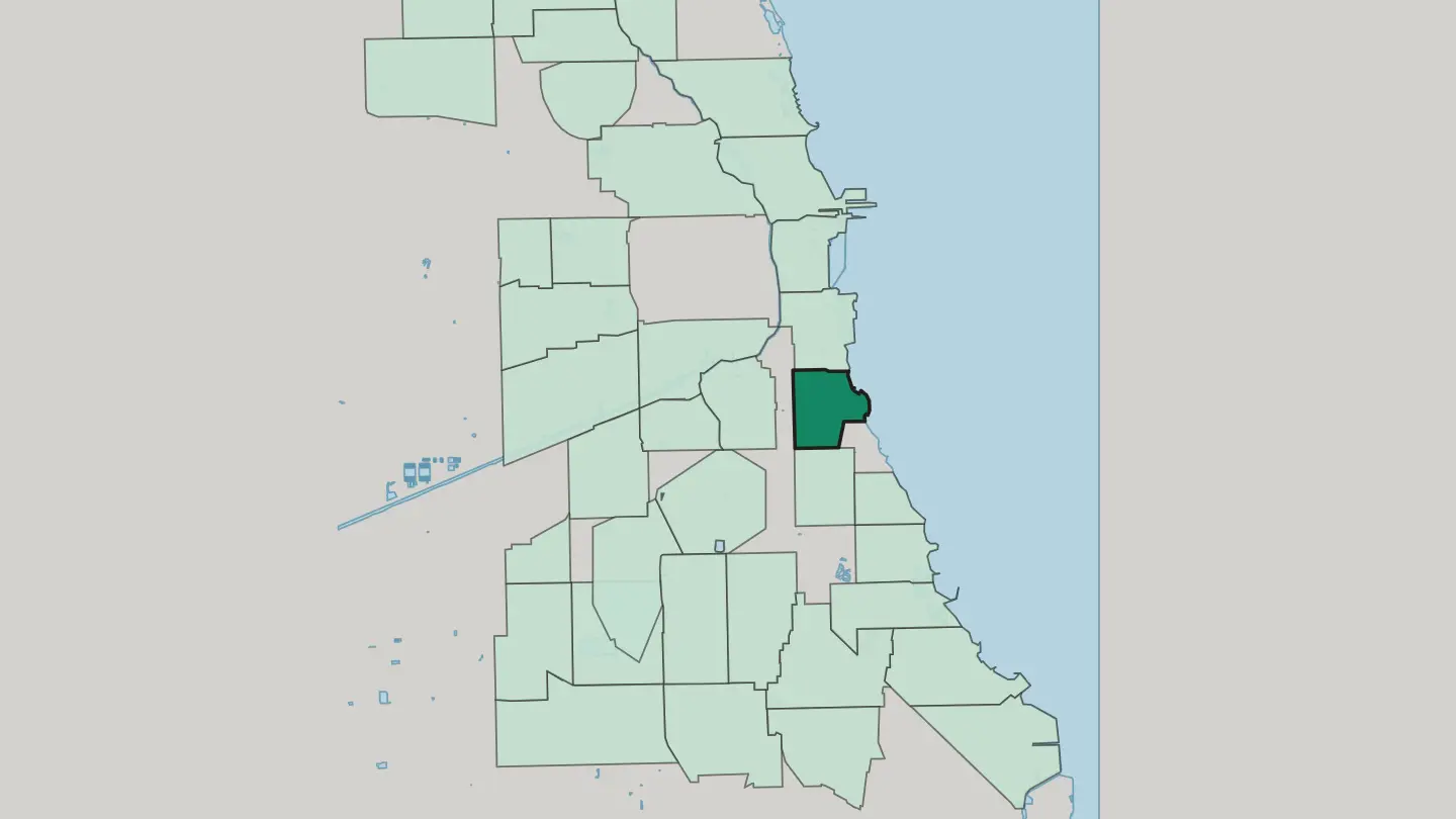 Map of Douglas in Chicago