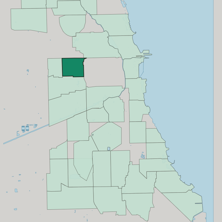 Map showing East Garfield Park — In Chicago