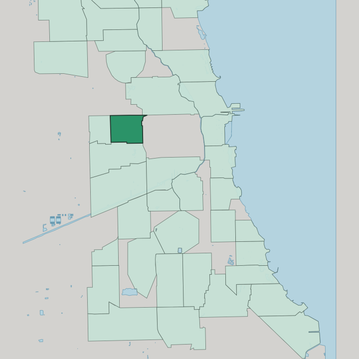 Map showing East Garfield Park — In Chicago