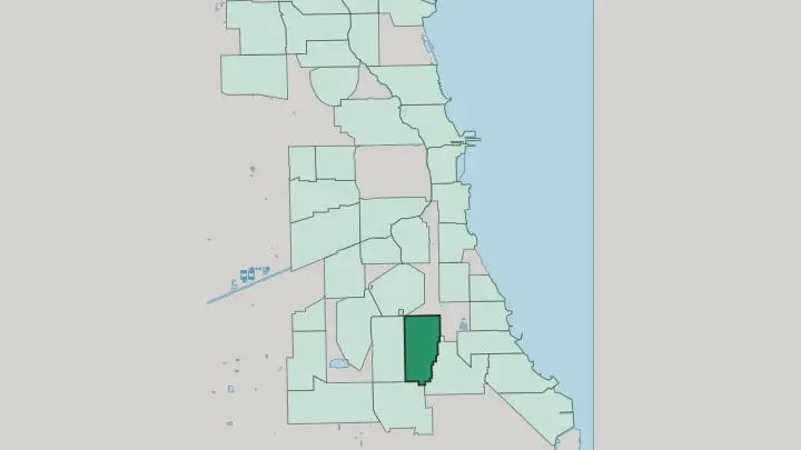 Map of Englewood in Chicago