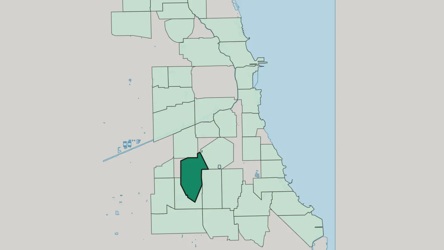 Map of Gage Park in Chicago