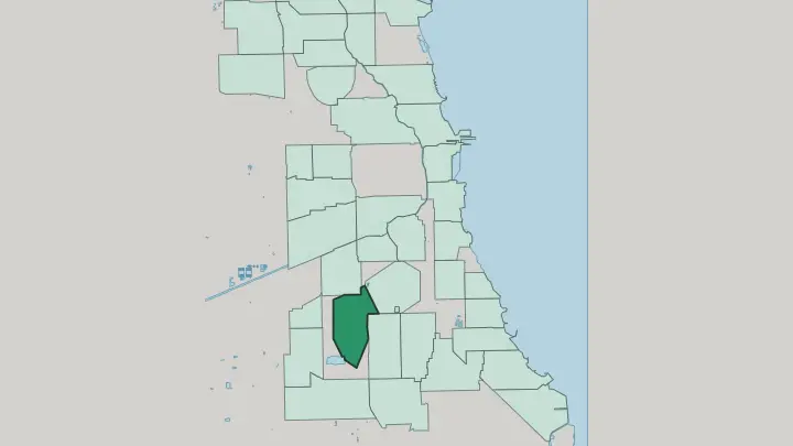 Map of Gage Park in Chicago
