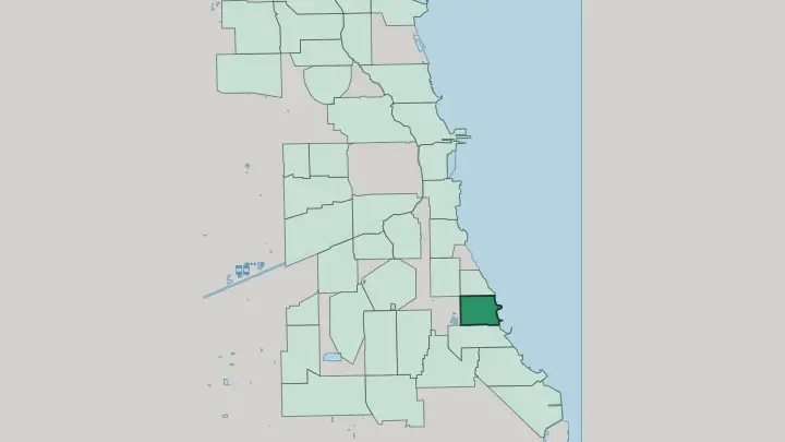 Map of Hyde Park in Chicago