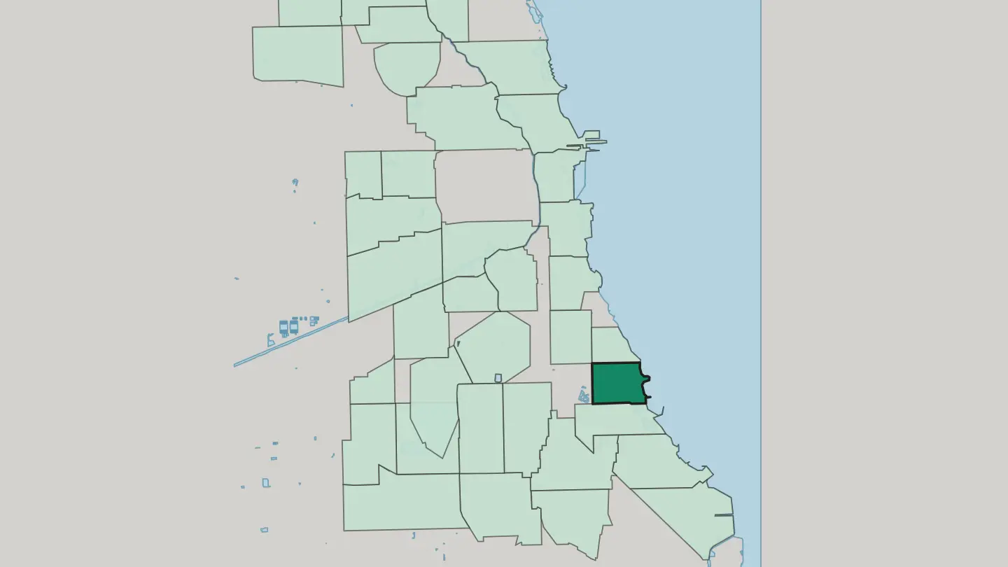 Map of Hyde Park in Chicago
