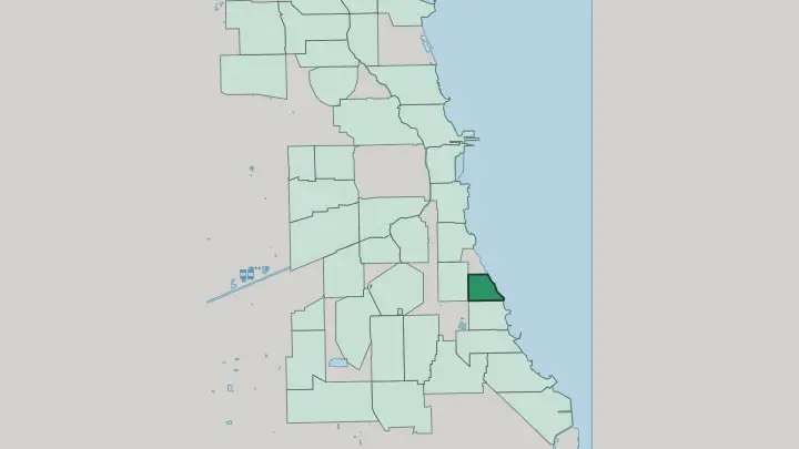 Map of Kenwood in Chicago