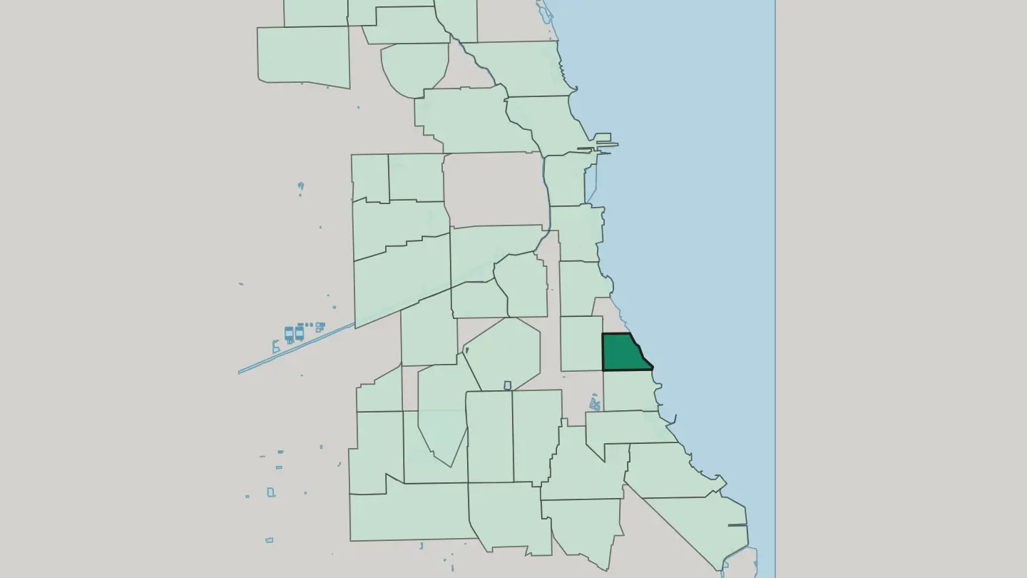 Map of Kenwood in Chicago