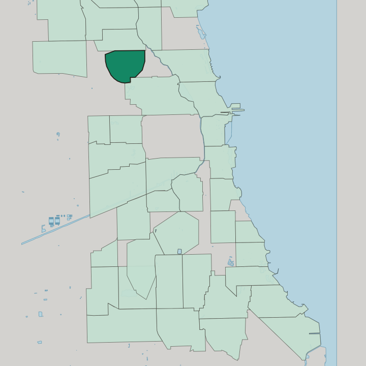 Map showing Logan Square — In Chicago