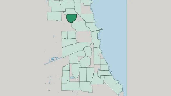 Map of Logan Square in Chicago