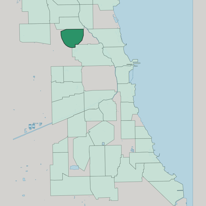 Map showing Logan Square — In Chicago