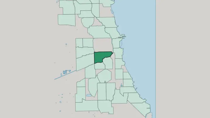 Map of Lower West Side in Chicago