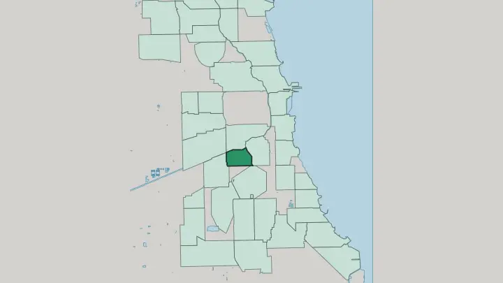Map of McKinley Park in Chicago
