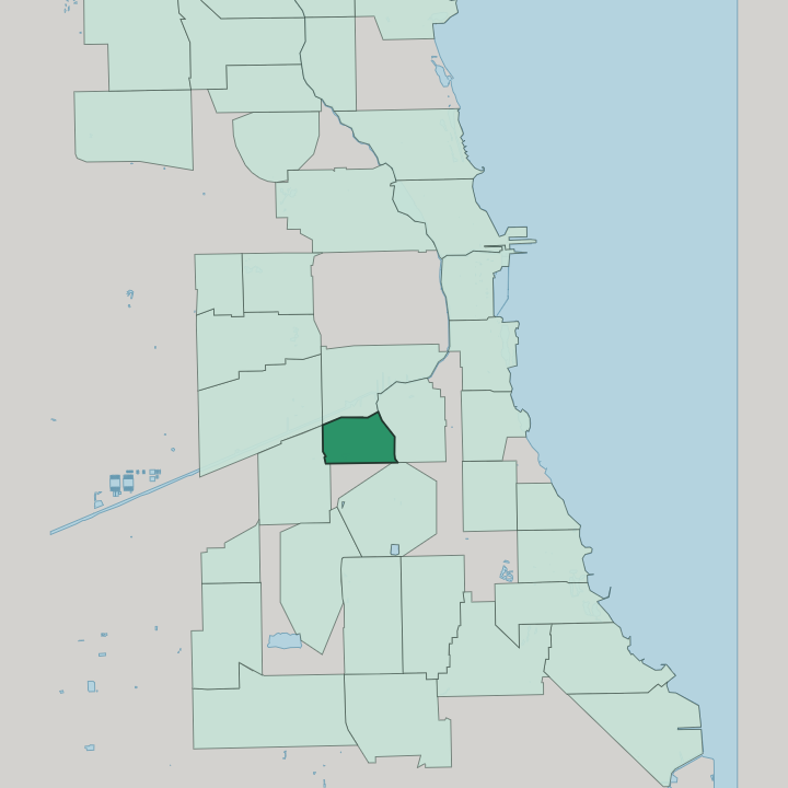 Map showing McKinley Park — In Chicago