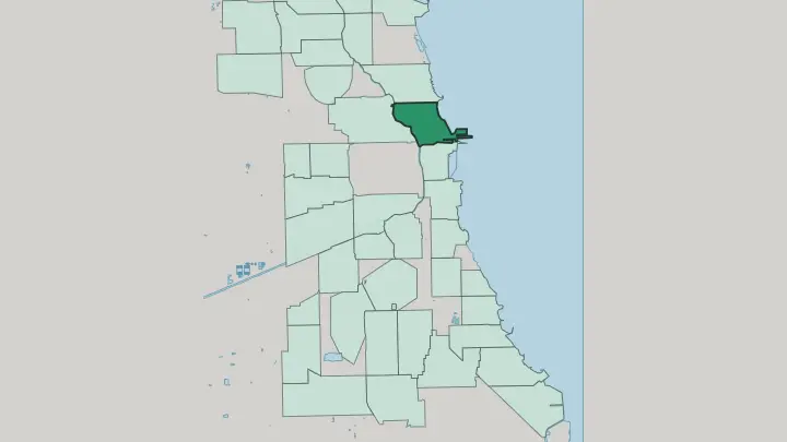 Map of Near North Side in Chicago