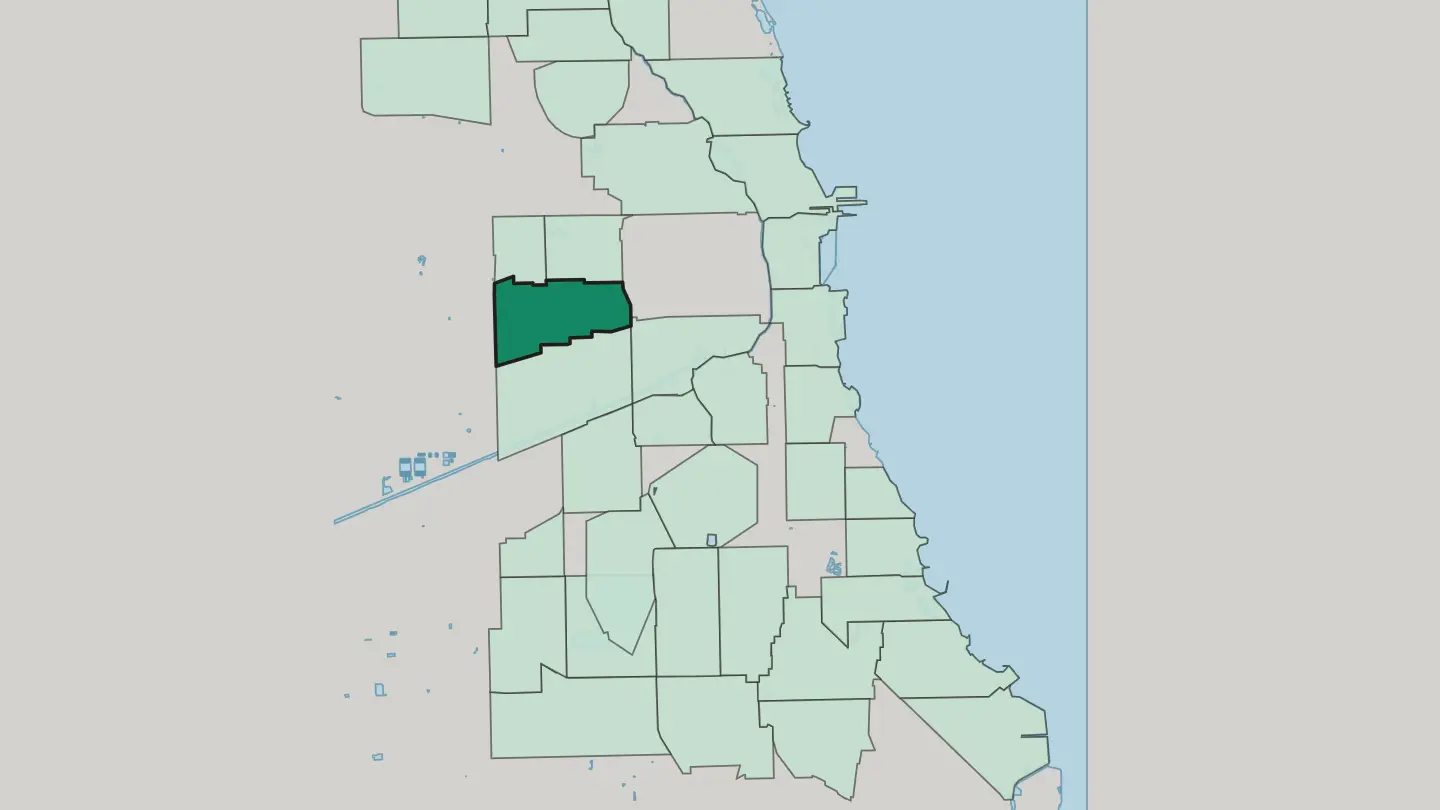 Map of North Lawndale in Chicago