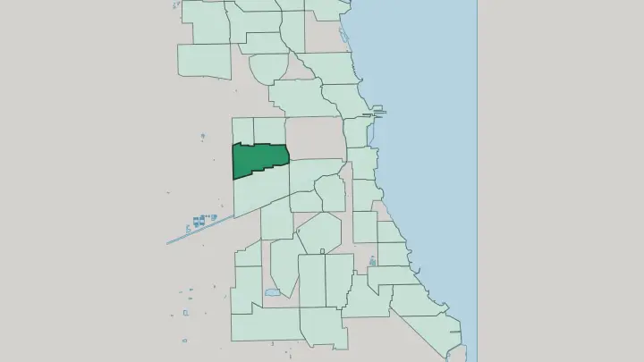 Map of North Lawndale in Chicago