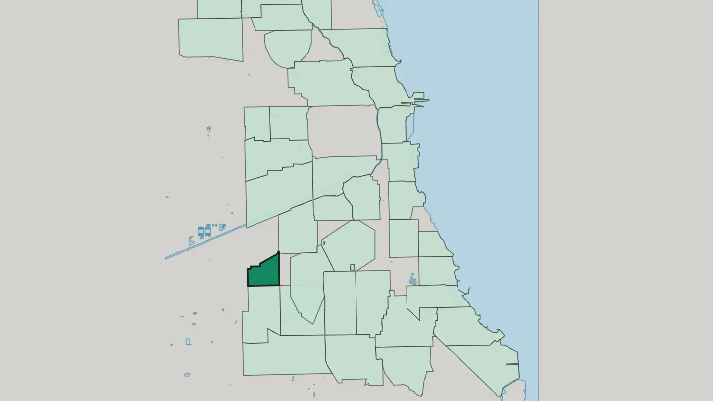 Map of West Elsdon in Chicago