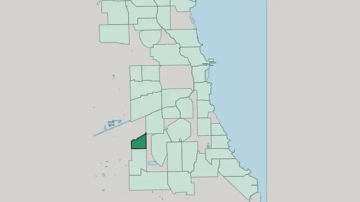 Map of West Elsdon in Chicago